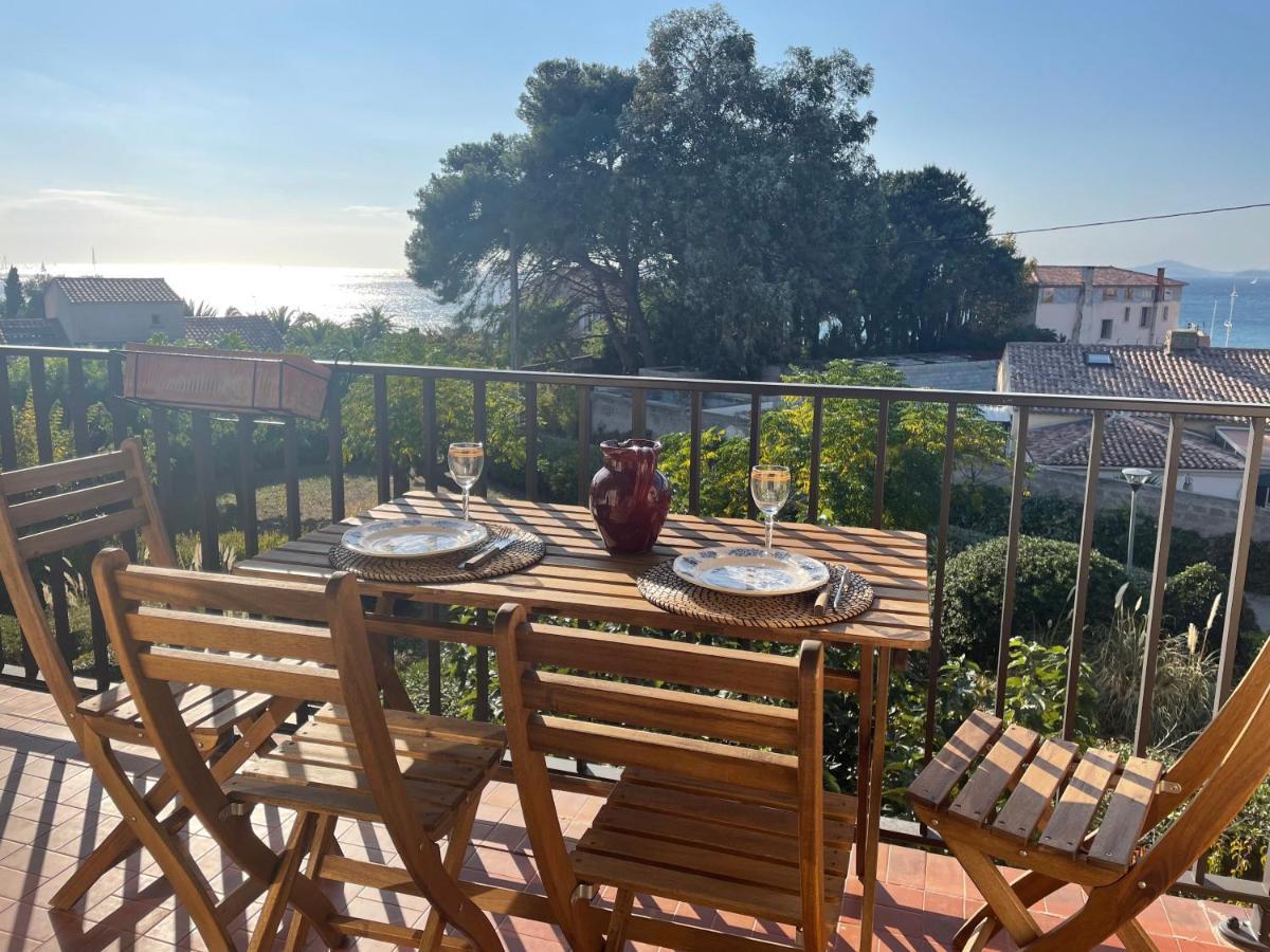 Appartement Cosy Vue Mer A 50 M De La Plage - Refait A Neuf Et Climatise Le Pradet Zewnętrze zdjęcie