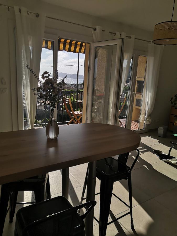 Appartement Cosy Vue Mer A 50 M De La Plage - Refait A Neuf Et Climatise Le Pradet Zewnętrze zdjęcie