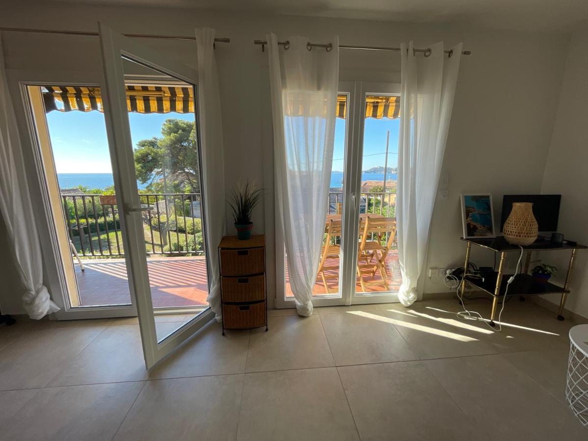 Appartement Cosy Vue Mer A 50 M De La Plage - Refait A Neuf Et Climatise Le Pradet Zewnętrze zdjęcie